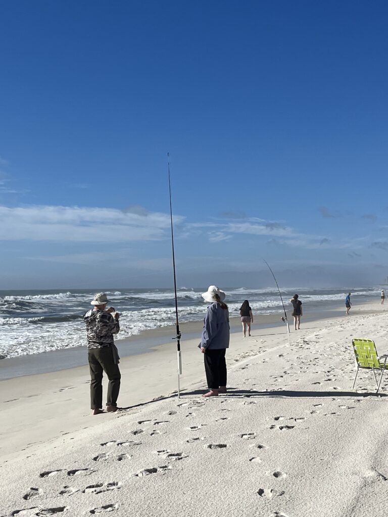 Anglers Enjoying Surf Fishing In Myrtle Beach