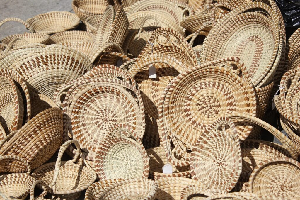 Gullah people have been making sweetgrass baskets in the Lowcountry of South Carolina since the seventeenth century.